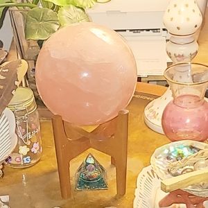Crystal Rose Quartz ball 9.1lbs